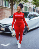 Womens printed long sleeve sports suit KK8223