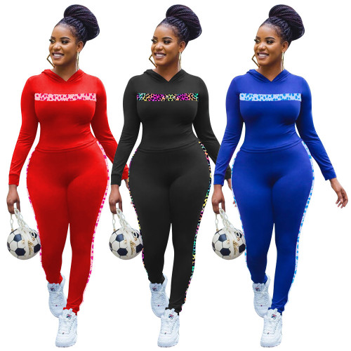 Womens printed long sleeve sports suit KK8223