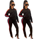 Womens off-shoulder sports two-piece fashion hot sale suit YM8070