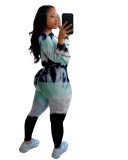 Autumn print sports and leisure suit FA7139