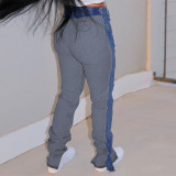 Fashion denim fringed jeans feminine trousers WWY7092