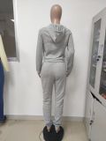 Pure color sweatshirt sports suit in stock LD9035