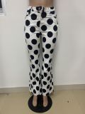 Hot polka dot wide-leg flared pants LD9022