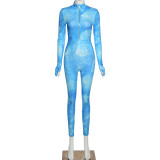 Autumn/winter Womens new high-waist hip-fitting sports jumpsuit K20Q0005