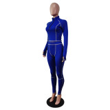 Two-piece fashion casual set of splicing sports suit WY6726