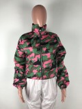 Womens fashion autumn and winter new style cotton coat camouflage jacket 5 colors QZ4551