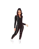 Womens individuality line stitching sports fitness jumpsuit QZ4318