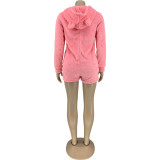 Autumn and winter fashion cute home wear double-faced fleece jumpsuit DN8549