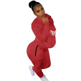 Cute sexy fashion printed letters two-piece sports suit YX9247