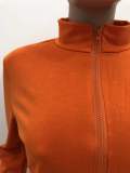 Cute fashion solid color drawstring sweatshirt two piece sports suit YX9247