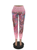 Personalized positioning cashew flower print casual pants LY5892