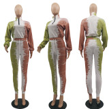 Womens gradient colorful two-piece suit MTY6393