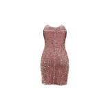 Fashion sequin nightclub party tube top sexy dress women CCY8787