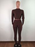Fashion Womens laces tight-fitting sexy slim slim sports two-piece suit LA3235