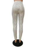 Autumn and winter sequined ladies casual bottoming pants CM800