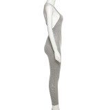 Womens fashion sexy suspenders beautiful back sports jumpsuit K20Q09005