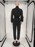 womens autumn and winter new solid color sweater two-piece suit AA5211