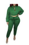 womens autumn and winter new solid color sweater two-piece suit AA5211