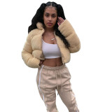 womens Fashion Cardigan Thicken Warm Cotton Jacket K20Y09926