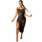 Sexy trendy long skirt, bandage, sling dress, nightclub service KA7148
