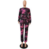 Autumn/Winter Printed Navel Home Leisure Sports Suit CM808