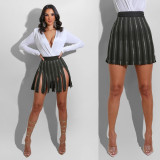 Women's sexy zipper skirt net celebrity hot black high waist zipper skirt FF1064