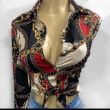 Womens retro fashion chain casual shirt YSF2350