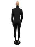 Autumn and winter ladies fashion casual high neck long sleeve trousers two-piece home service WMZ2605