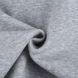 Solid color basic hooded pocket short zipper cardigan sweater coat HC7657W0I