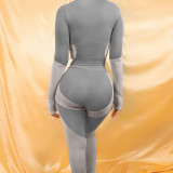 Womens new color matching high waist buttocks sports yoga suit S0B3815W