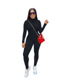 Womens autumn/winter solid color tight-fitting hip-lifting waistband jumpsuit AA5192