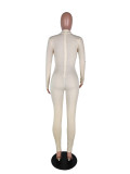 Womens autumn/winter solid color tight-fitting hip-lifting waistband jumpsuit AA5192