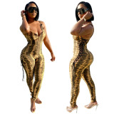 Sexy suspender cutout jumpsuit womens clothing CYF3801