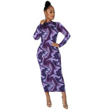 Nightclubs, fashionable printed zippers and more sexy dresses GL6330