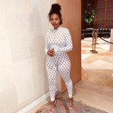 Sexy Solid Color Hollow Out High Collar Long Sleeves Jumpsuit K20Q09380