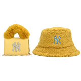 Fur Women Embroidery Hats With One Shoulder Chain Bags Sets  PS-8006