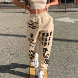Street trendy women's straight leg pants casual pants YSI0031