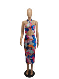 Floral sexy wrap skirt suit SSD2103