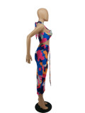 Floral sexy wrap skirt suit SSD2103