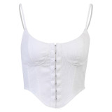 Slim-breasted female V-neck body sculpting with a small sling in the fishbone waistband XE213037P