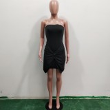 Womens Clothing Personalized Side Smock Sexy Wrapped Dress Mini Dress OG2077