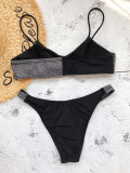 Flash bikini sexy ladies split swimsuit stitching swimwear LG76574