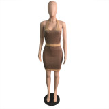 Sexy mid-waist, mid-skirt, slim fit, buttocks bottoming, sling dress TC061