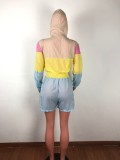 Womens color matching sunscreen loose jumpsuit jumpsuit QZ4062