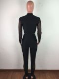 Womens new style mesh splicing sexy casual two-piece suit LA3260