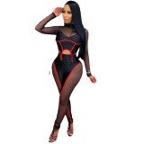 Womens new style mesh splicing sexy casual two-piece suit LA3260