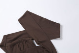 Ladies Lace Slim Vest Slit Wrapped Hip Skirt Casual Suit K20S11219