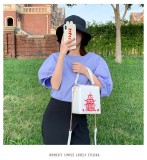 Fashion printed handbag personality creative all-match one-shoulder diagonal bag QJ7974