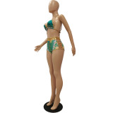 Fashion sexy summer bikini digital print swimsuit split swimsuit CM2112