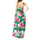 Fashion summer plus size loose sleeveless V-neck dress SMR9950